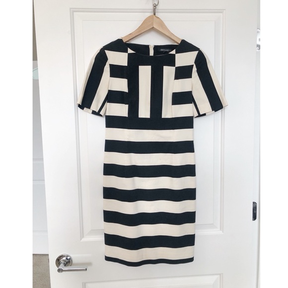 Gerolamo Business Casual Dress Black/White - Picture 1 of 7